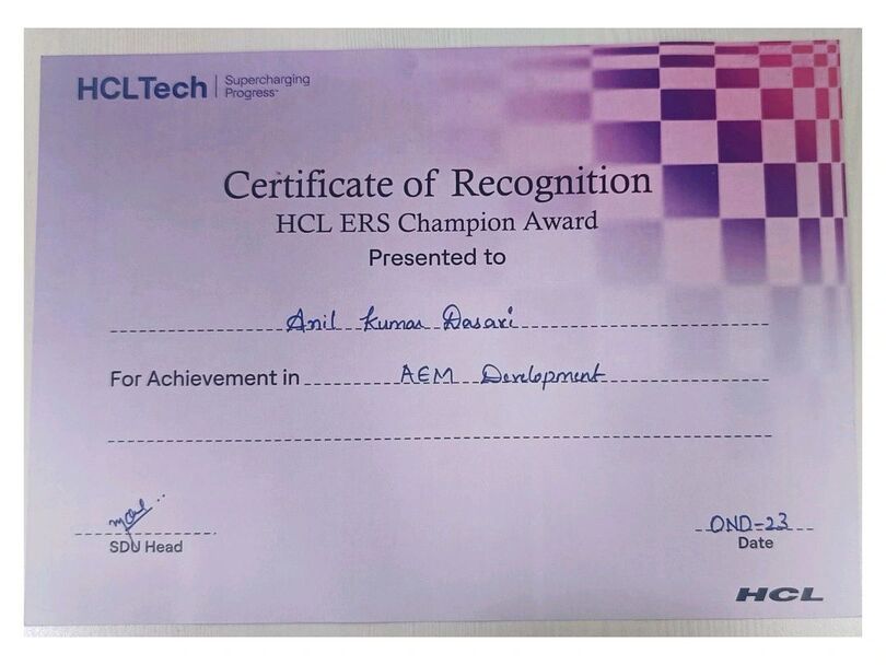 ERS Champion Award